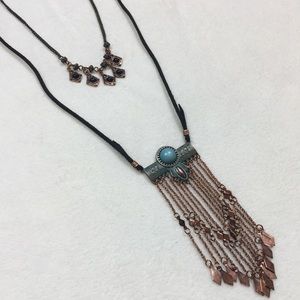 Buckle Tribal Layered Necklace Set